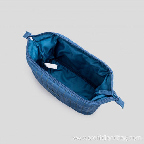 Blue Cotton Cosmetic Bag